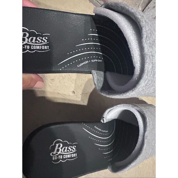 Bass Go To Comfort Size 9.5M Gray Cushion Support Wedge Sandals - Picture 7 of 10